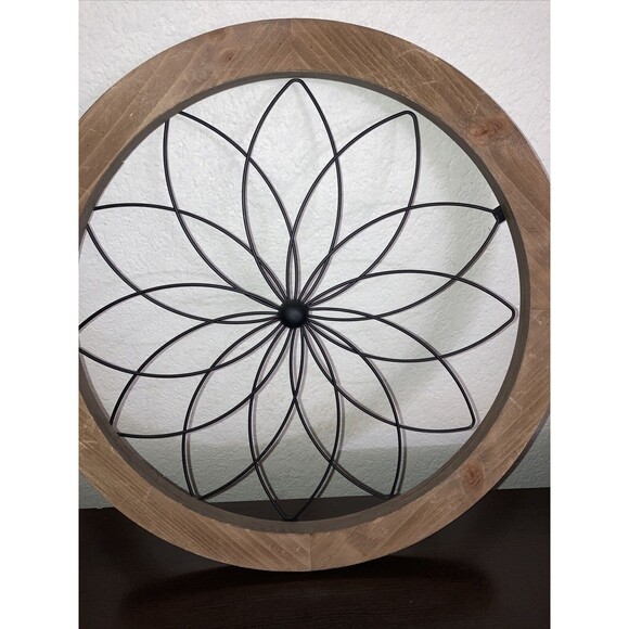 New View Gifts Metal Natural Wood Medallion Wall Art, Brown - Picture 3 of 8